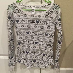 PINK long sleeve pattern thermal