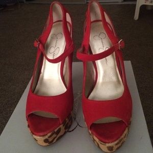 Jessica Simpson suede Wasima Majestic Red