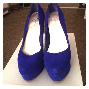 Jessica Simpson Waleo blue violet suede pumps