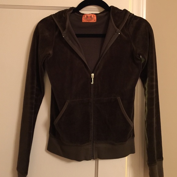 Juicy Couture olive velour hoodie