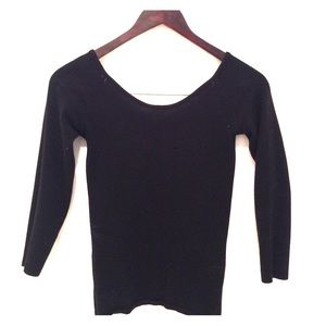 Zara 3/4 sleeve black top