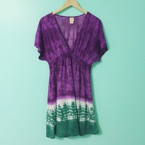 🚫SOLD🚫 Purple & Green Tie-Dye Dress