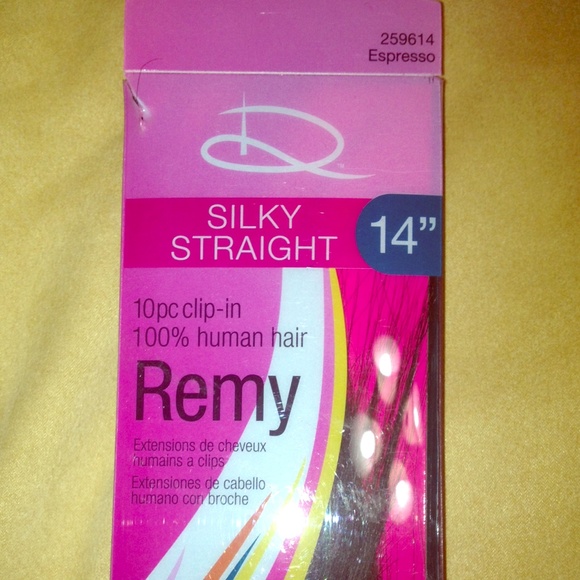 Remy 14 inch real hair clip in extensions