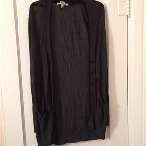 Kensie Long Grey Cardigan