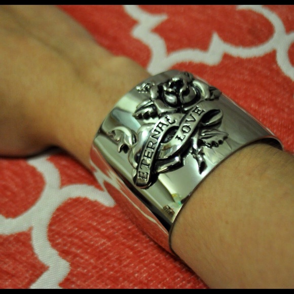 Ed Hardy eternal love bracelet cuff 💀 NWB - Picture 3 of 4