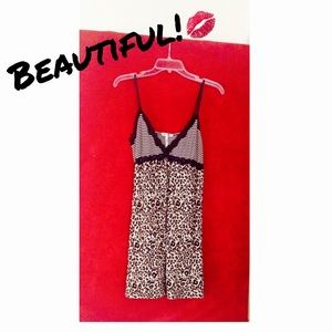 ⚡️2/$15⚡️SEXY Lrg LEOPARD PRINT DRESS W/ LACE! 💋