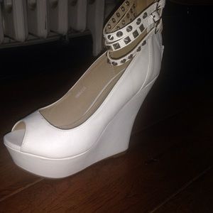 White wedges Size 8 Charlotte Russe