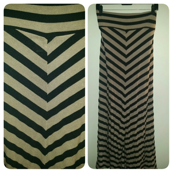 Black and Tan maxi skirt