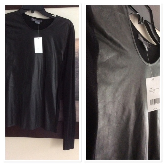 Vince Leather Sweater - Picture 2 of 3