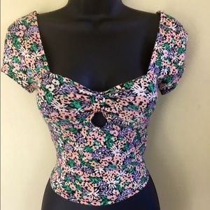 Floral festival crop top