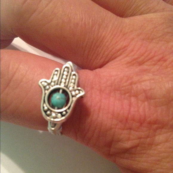Hamsa Wire Wrapped Ring - Picture 3 of 4