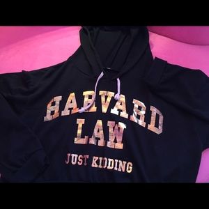 Harvard Law (just kidding) Cropped Hoodie