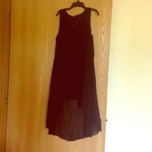 Black hi low dress.