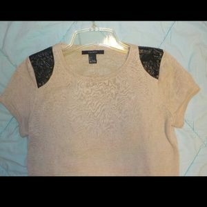 Brown top with spikes on shoulder