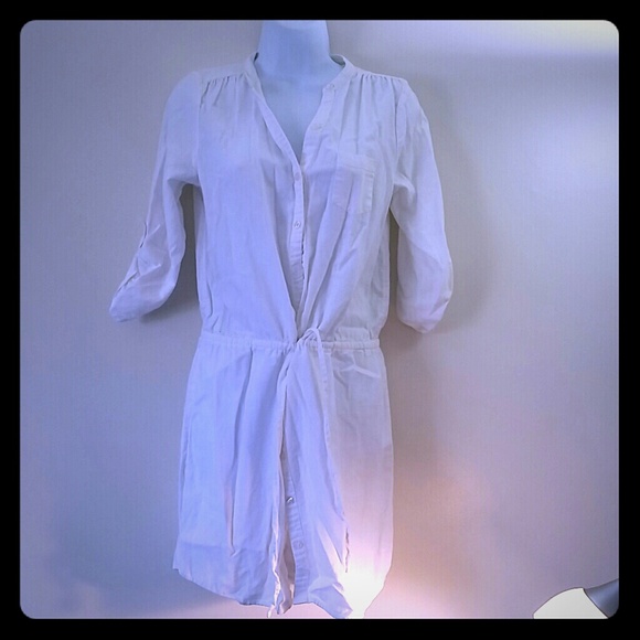 White linen dress