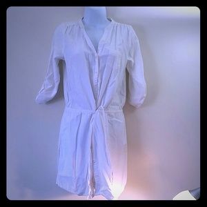 White linen dress