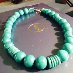 Handmade wood bead necklace.matching earrings!