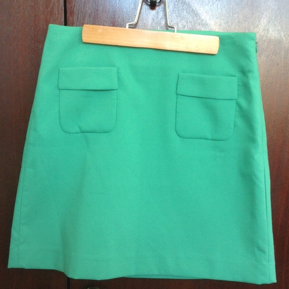 LOFT green skirt