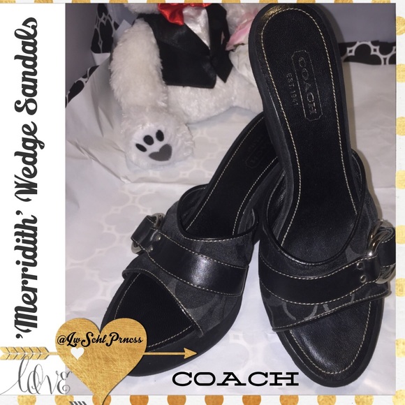 Coach 'Merridith' Platform Wedge Sandals
