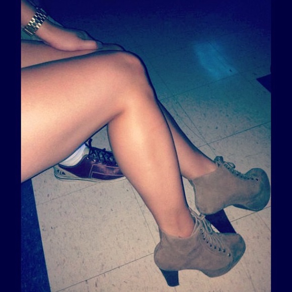Jeffrey Campbell Taupe Suede Litas Size 7.5