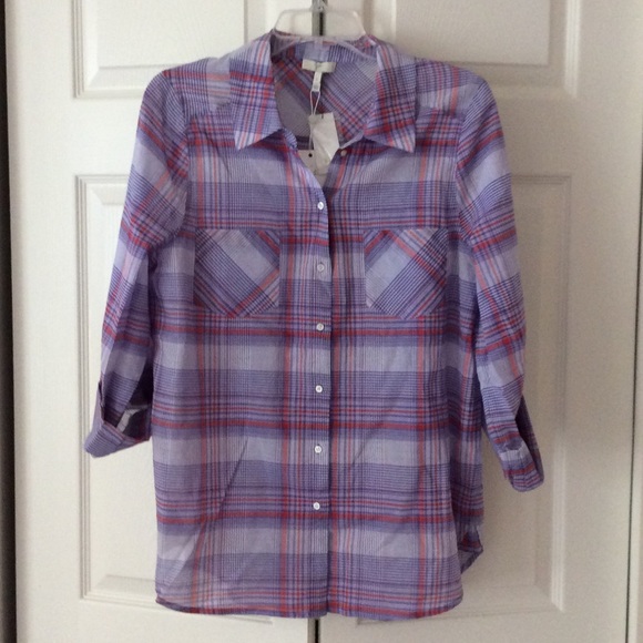 Joie Aidan Plaid Shirt. Size Large NWT! - Picture 1 of 2