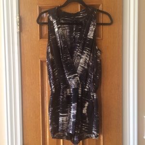 BCBGMaxAzria "Thalia" Black/Combo Romper XS