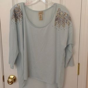 Mint green 3/4 sleeve top