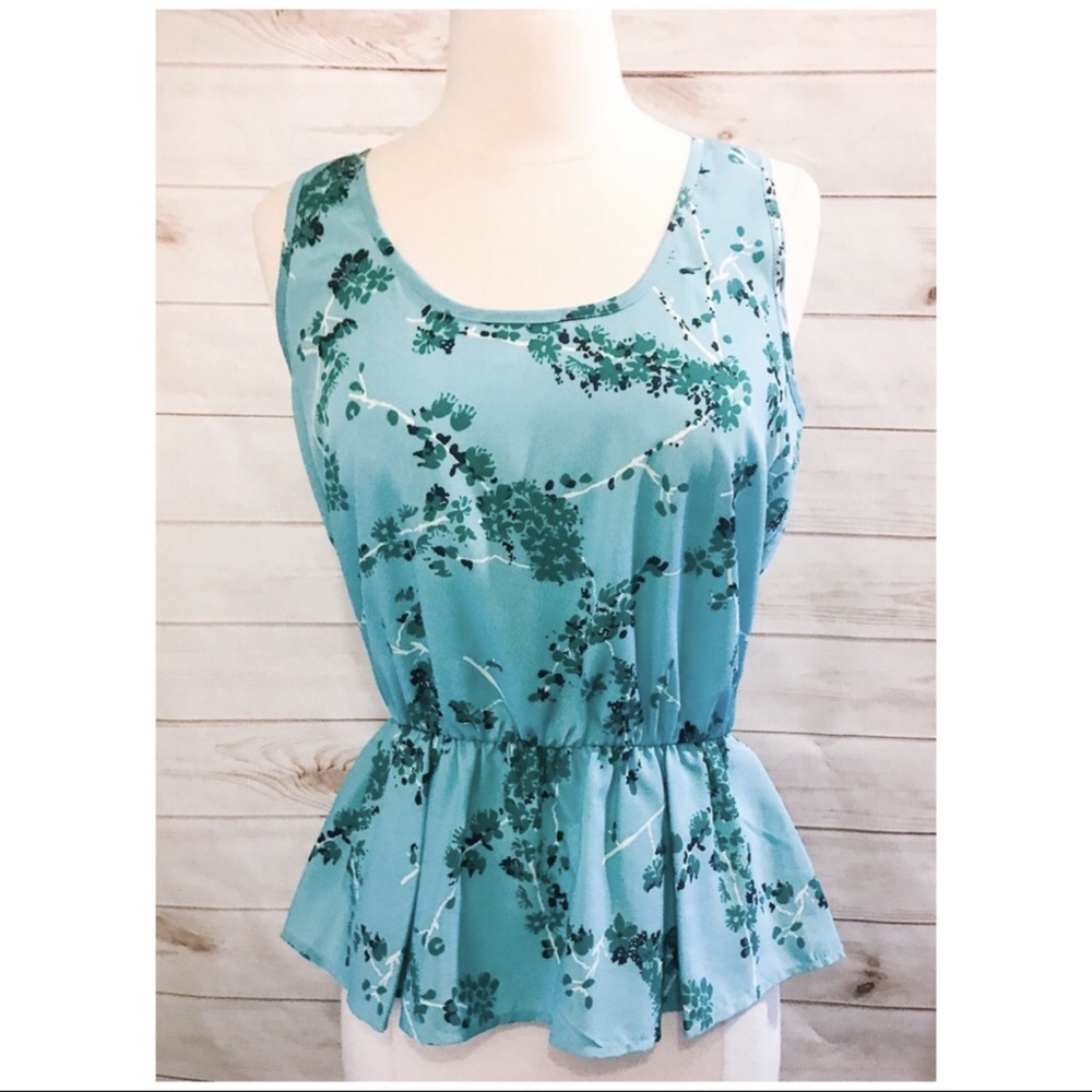 ANTHROPOLOGIE FLORAL PEPLUM TOP ~ NWT - Picture 2 of 7