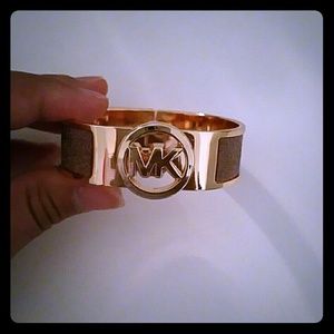 Gold and pink Mk bracelet