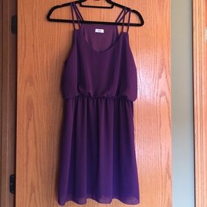 Purple chiffon dress