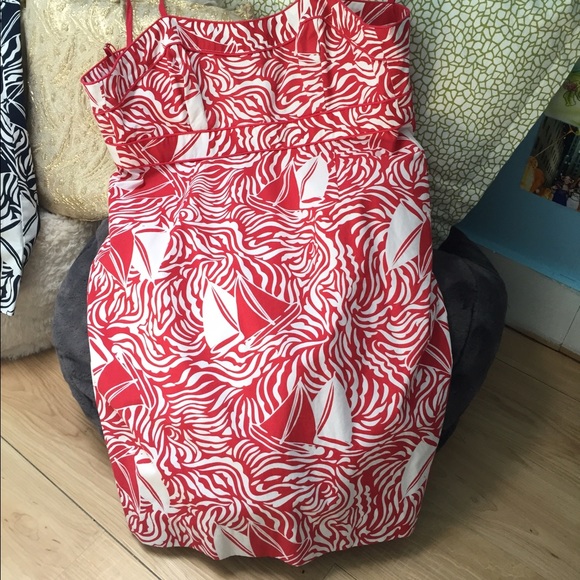 Vineyard vines Red Sailboat Dress