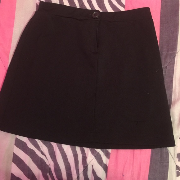 Black mini skirt