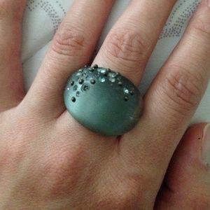 Fashion green dome ring