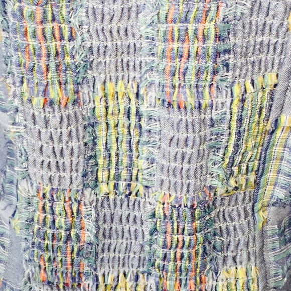 American Rag Patchwork Zipper Bandeau Summer Top - Picture 3 of 4