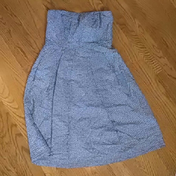 J. Crew empire waste strapless sundress.