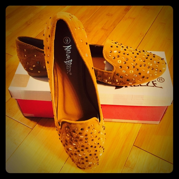Studded Camel Flats