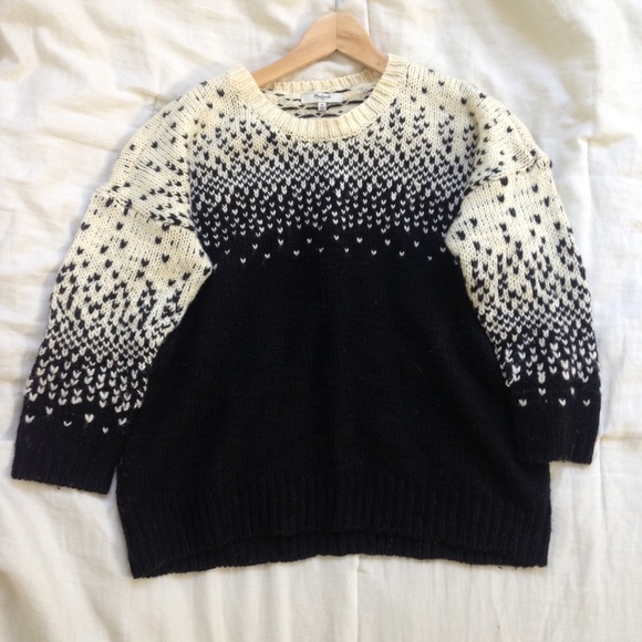 Madewell Black & White Sweater