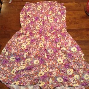 Purple Floral Romper