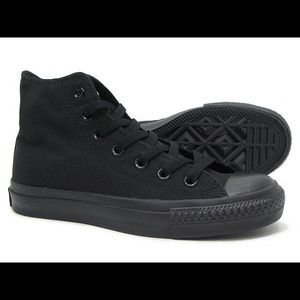 🌑All black converse high tops Women's🌑