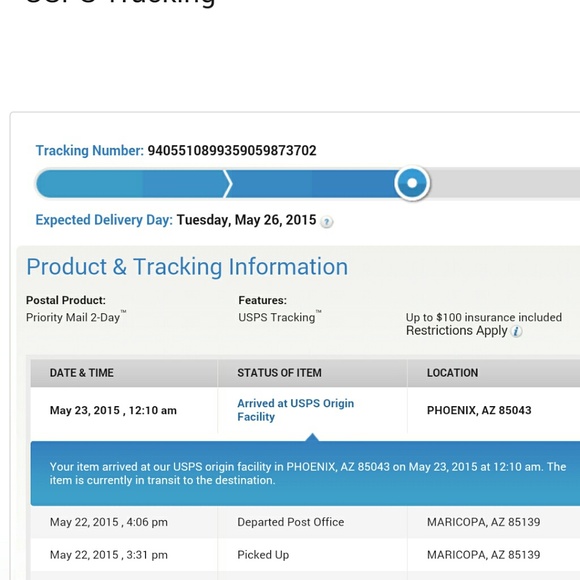 tracking number poshmark tracking