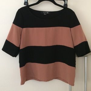 Black and brown striped shirt
