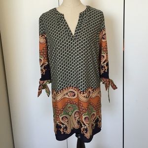 Printed shift dress
