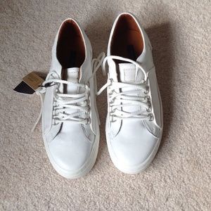 Zara white leather sneakers