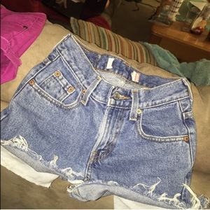Levi's high waisted shorts