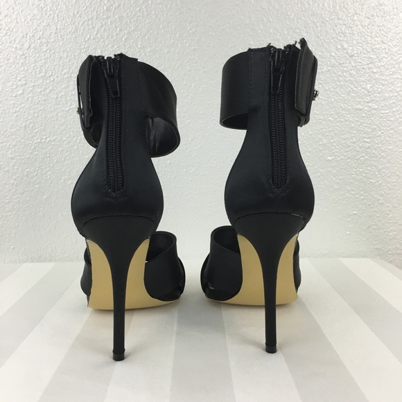 🎉HOST PICK🎉Audrey Brooke Black Satin Sandals - Picture 3 of 4