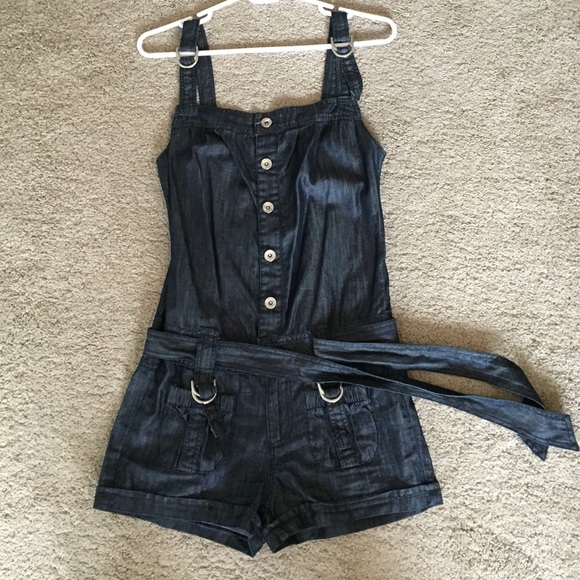 Denim romper