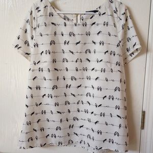 Silk bird shirt