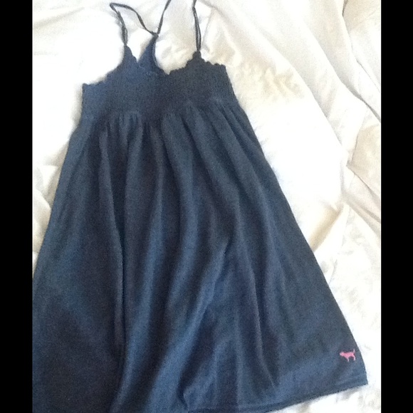 Victoria's Secret Dresses & Skirts - Victoria Secret Pink Navy Racerback Dress