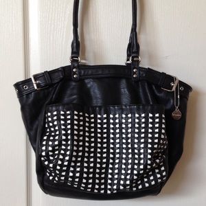 Black and white Big Buddha Purse