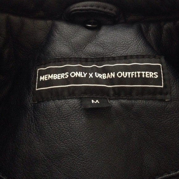 Urban Outfitters Navy Leather Jacket - Picture 3 of 3
